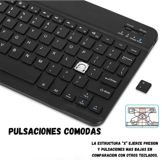 Teclado + Mouse Bluetooth AN-030 Negro